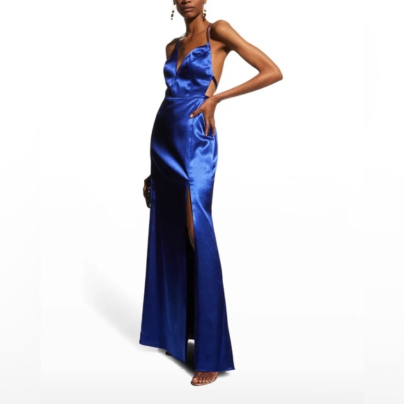 Aidan by Aidan Mattox Dresses & Skirts - Aidan Mattox Liquid Satin Sapphire Gown